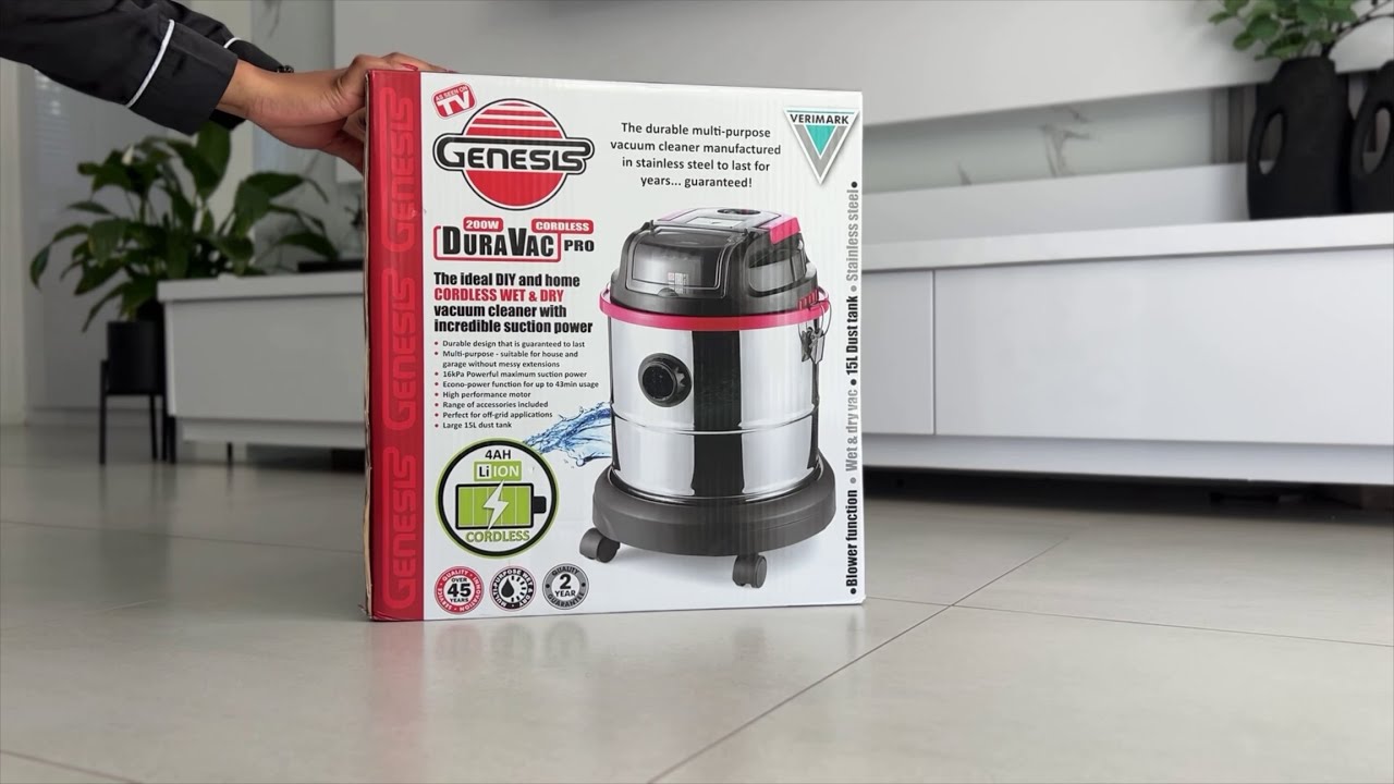 Genesis Duravac Cordless Pro | Wet & Dry Vacuum Cleaner – Video