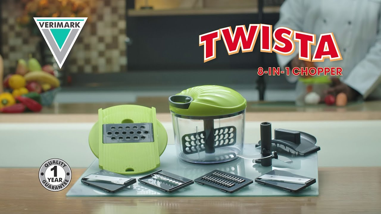 Twista 8-in-1 Chopper | Manual Food Chopper with Mandolin – Video