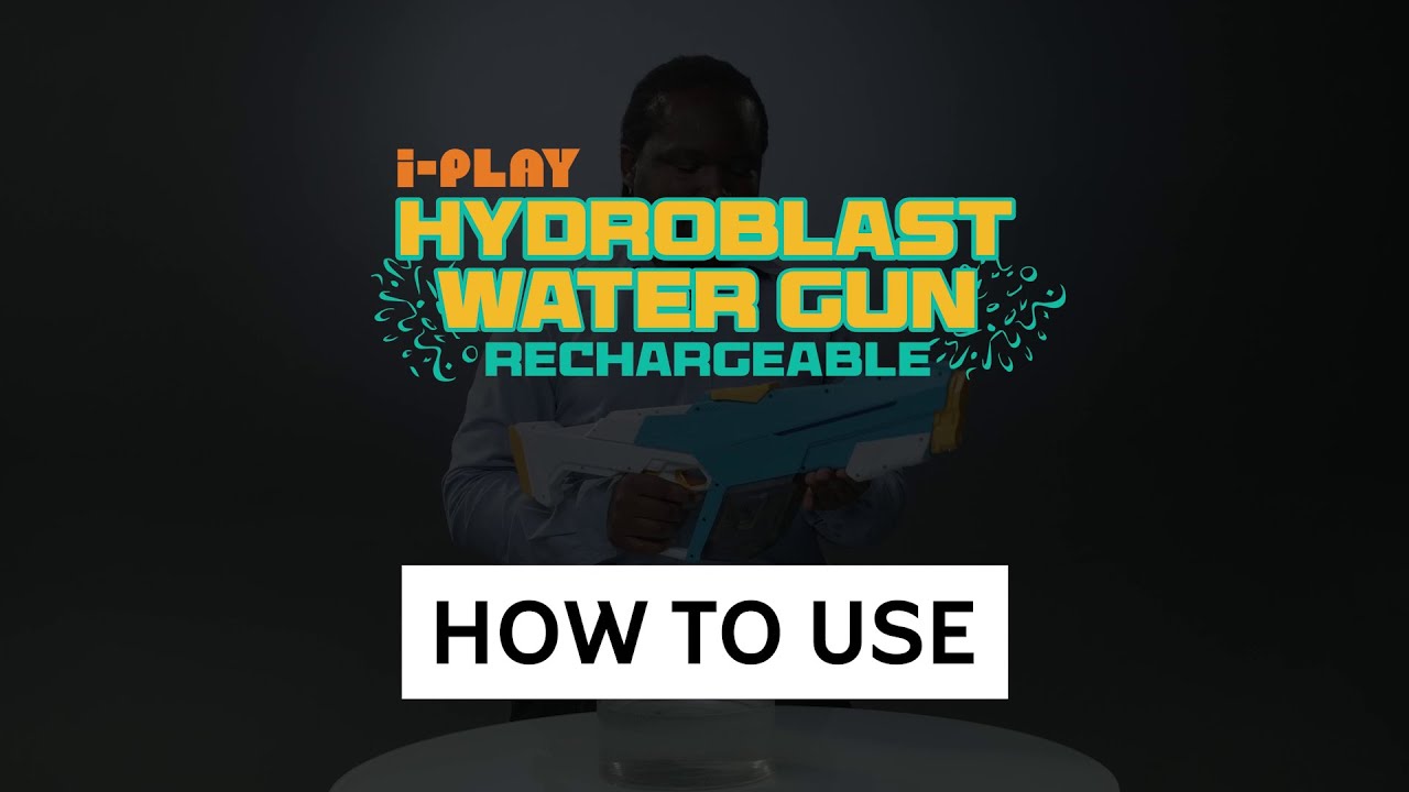 i-Play HydroBlast Water Gun | Rechargeable & Automatic Water Gun Toy – Video