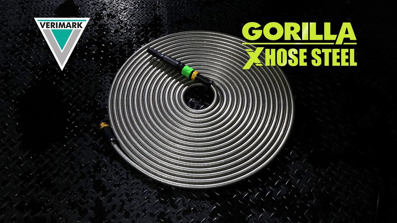 Gorilla X-Hose Steel 15m | High-Pressure Stainless-Steel Hose Pipe – Video