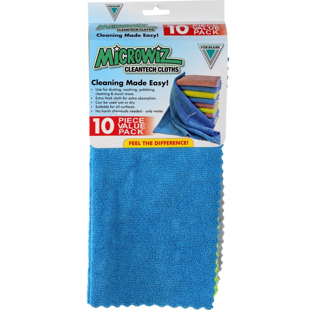 Microwiz Cleantech Cloths | Microfibre Cleaning Cloths - Verimark
