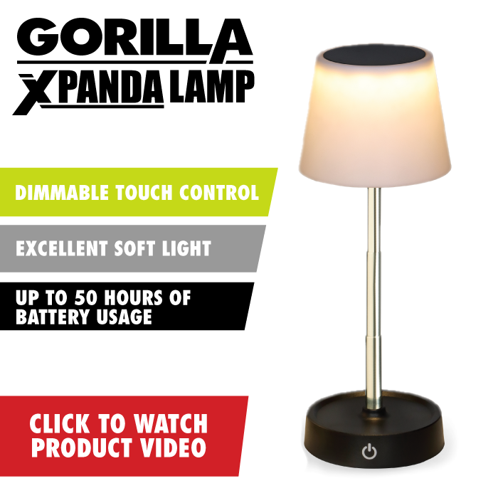 Gorilla Xpanda Lamp | Rechargeable LED Desk Lamp - Verimark