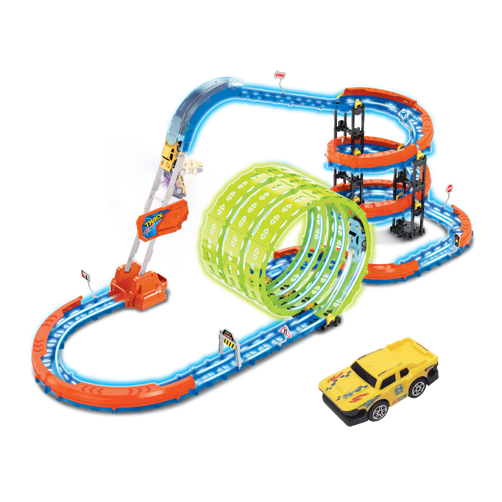 i-Play Glowing Super Trax | Track & Car Toy - Verimark