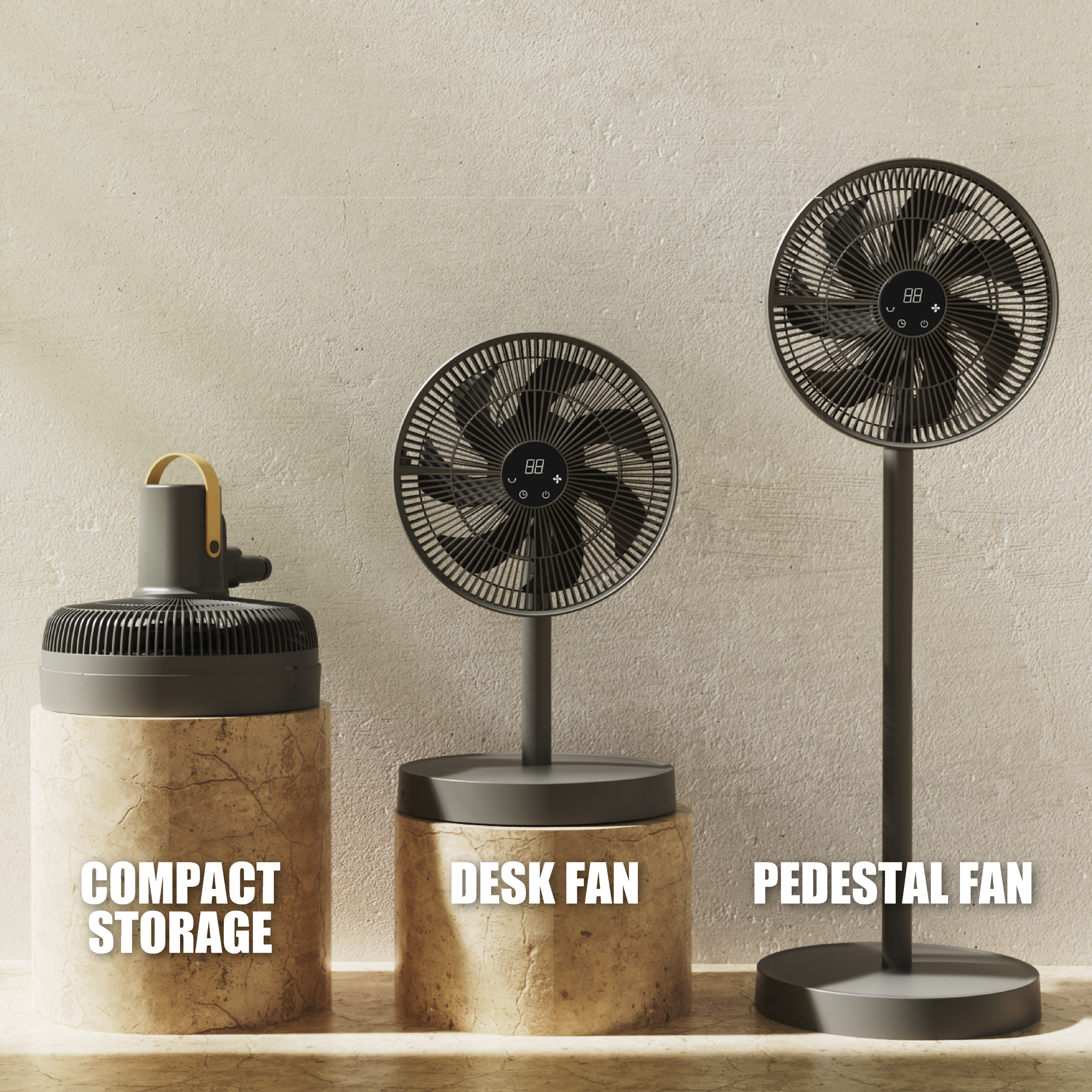 Genesis 2-in-1 Smart Fan | Voice Controlled Pedestal Fan - Verimark